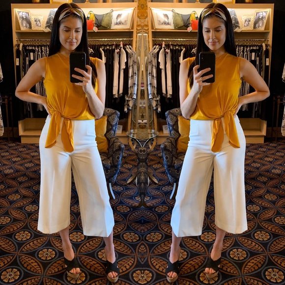 ILTM Marlena High-Waist Gaucho Cropped Trousers - Picture 7 of 9